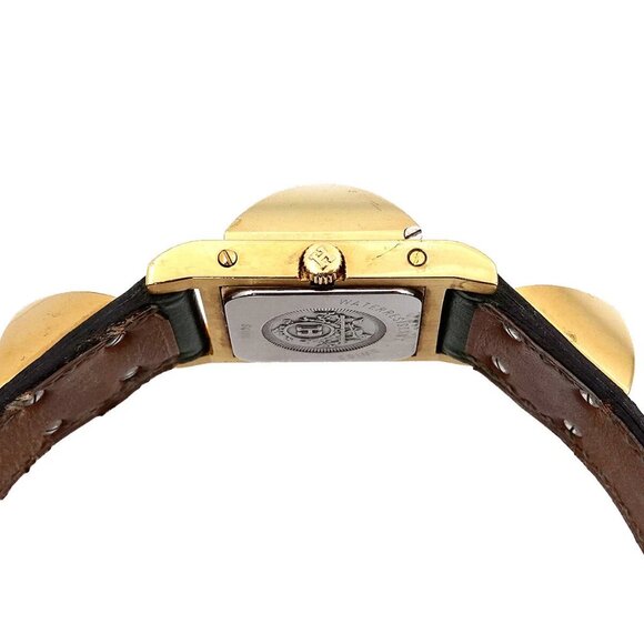 HERMES Medor Vintage pyramid Gold studs Quartz White Dial Ladies - Picture 5 of 13